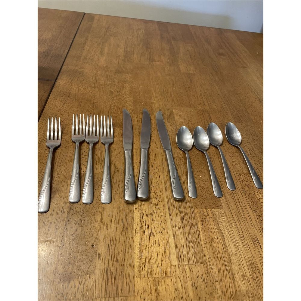 MCM Oneida OCEANIC Stainless Flatware Lot of 11 - Silverware Forks,spoons&knives